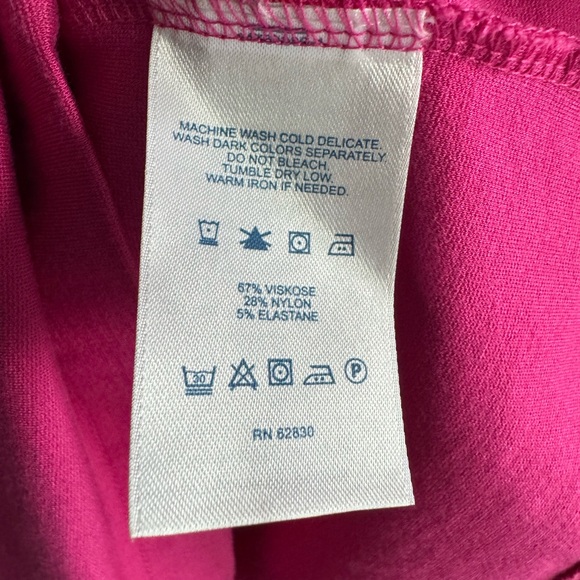 Lands’ End Hot Pink Sleeveless Stretch Sheath Dress Pockets Work Spring Resort 2 - Picture 3 of 4